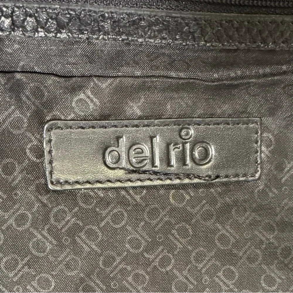 Gently Used DEL RIO Black Leather Crossbody Bag